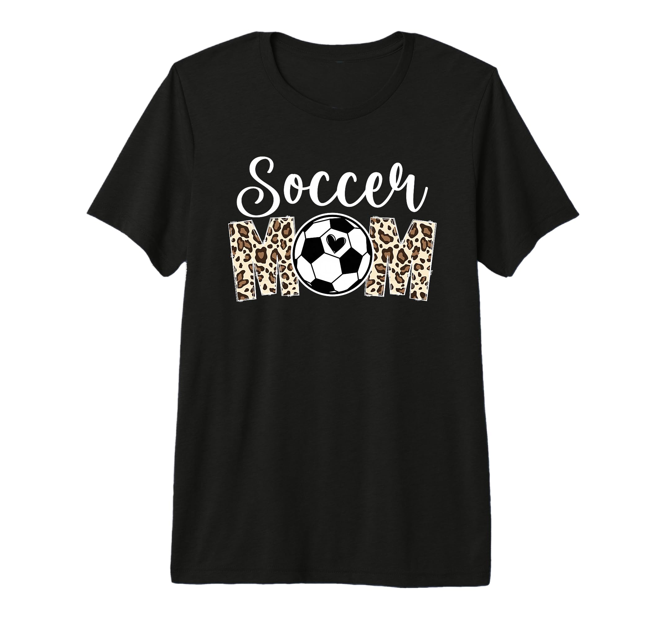 Soccer Mom Soccer Player Mother Leopard T-Shirt - Minimalist Print Unisex