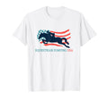 Horse Rider Equestrian Jumping Usa T-Shirt - Novelty Apparel for Adults