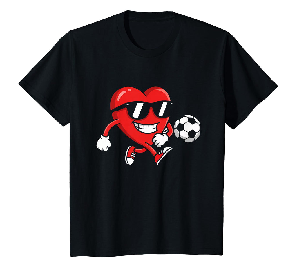 Valentine Soccer Heart Sport Love T-Shirt - Unique Graphic Unisex