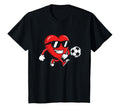 Valentine Soccer Heart Sport Love T-Shirt - Unique Graphic Unisex