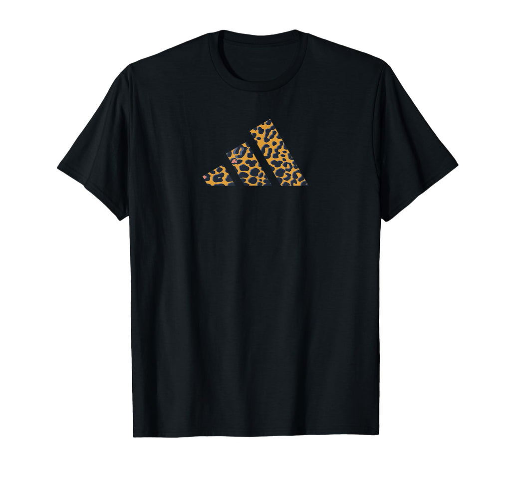 Adidas Leopard Three Stripes T-Shirt - Unique Graphic Unisex