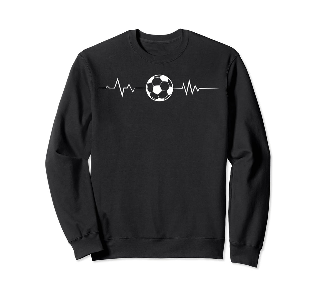 Soccer Heartbeat Soccer Lover Sweatshirt - Trendy Graphic Unisex