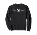 Soccer Heartbeat Soccer Lover Sweatshirt - Trendy Graphic Unisex