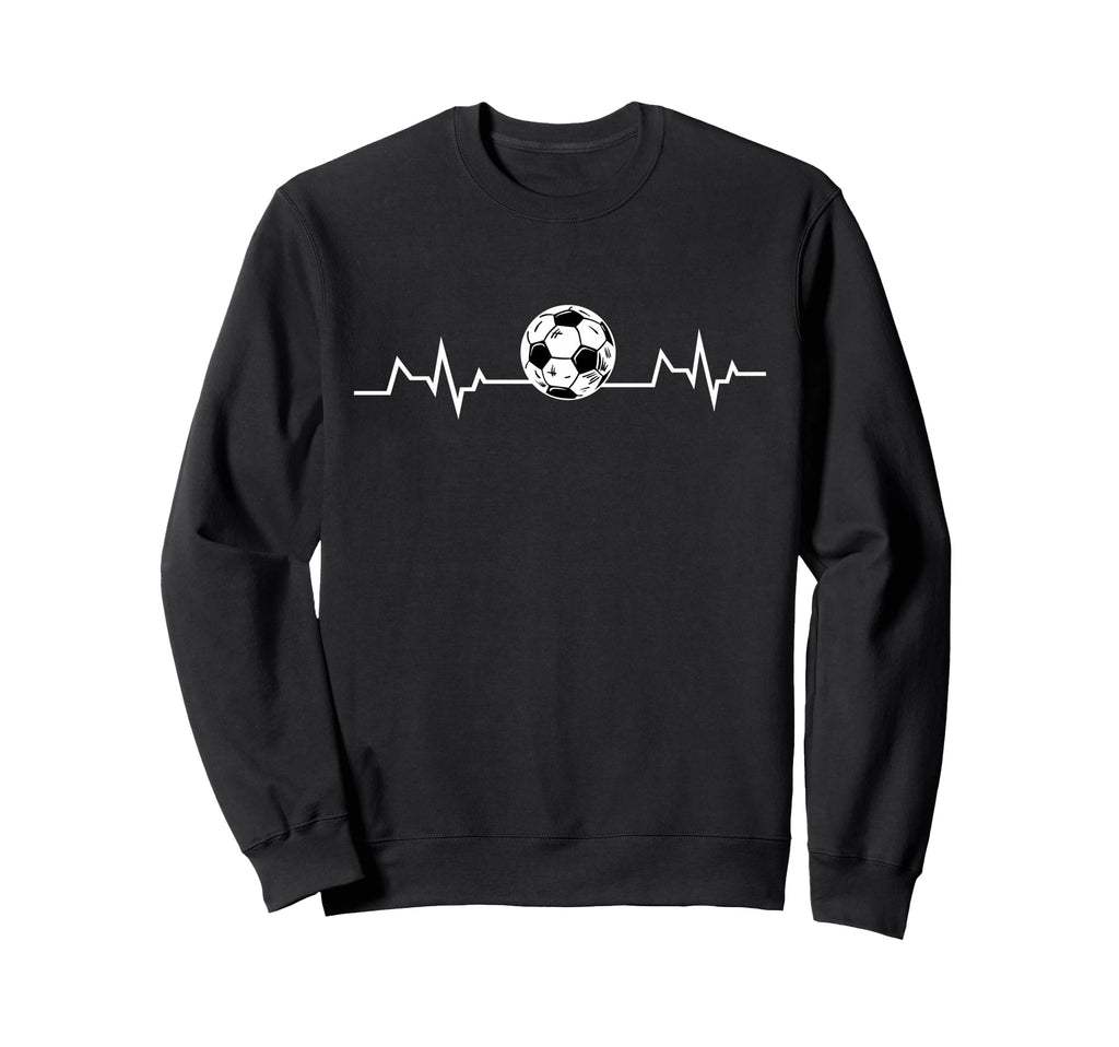 Soccer Heartbeat Soccer Lover Sweatshirt - Casual Everyday Wear Men Women