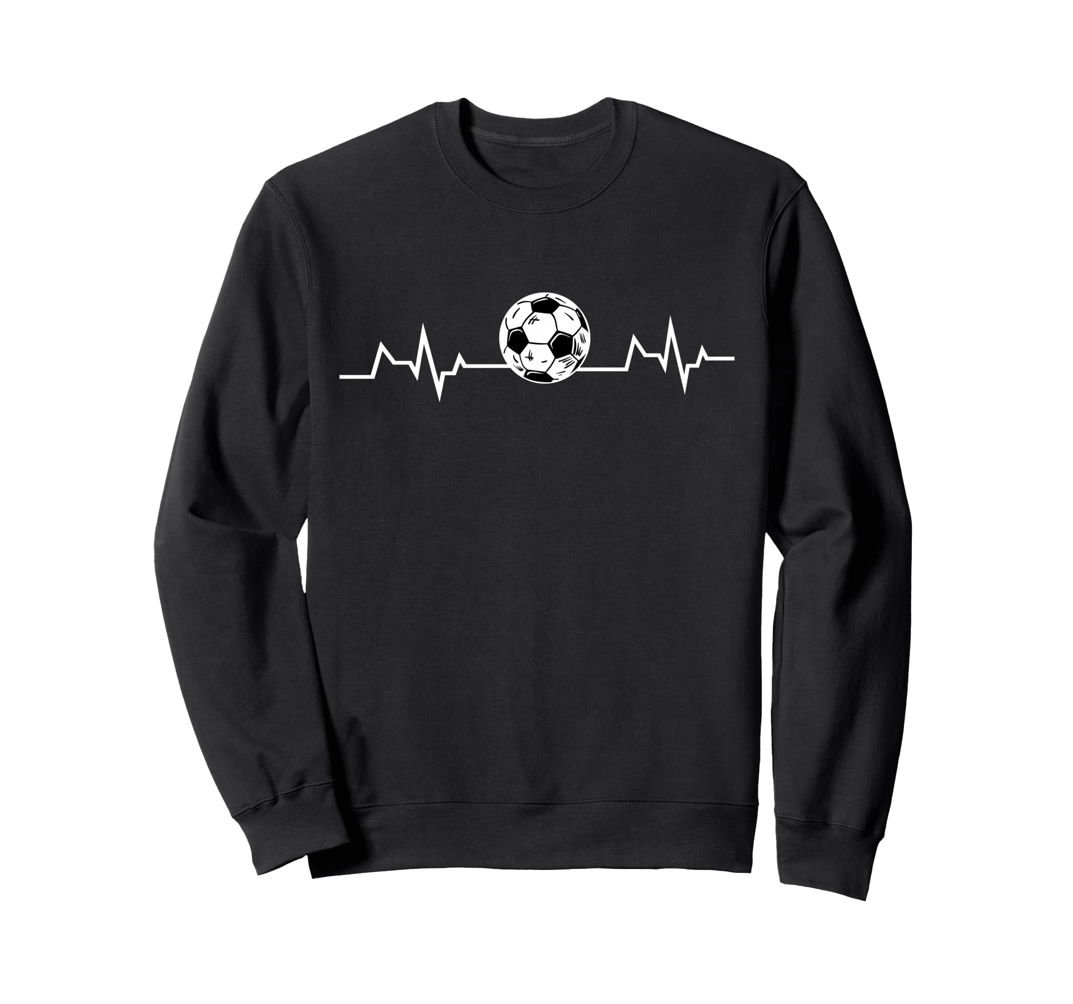 Soccer Heartbeat Soccer Lover Sweatshirt - Casual Everyday Wear Men Women