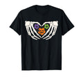 Funny Soccer Halloween Skeleton Hands T-Shirt - Aesthetic Graphic Unisex