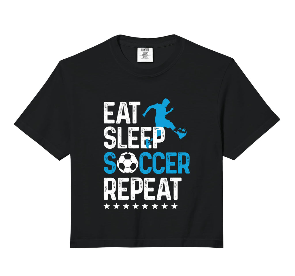 Eat Sleep Soccer Repeat Sport Player T-Shirt - Unique Graphic Men Women