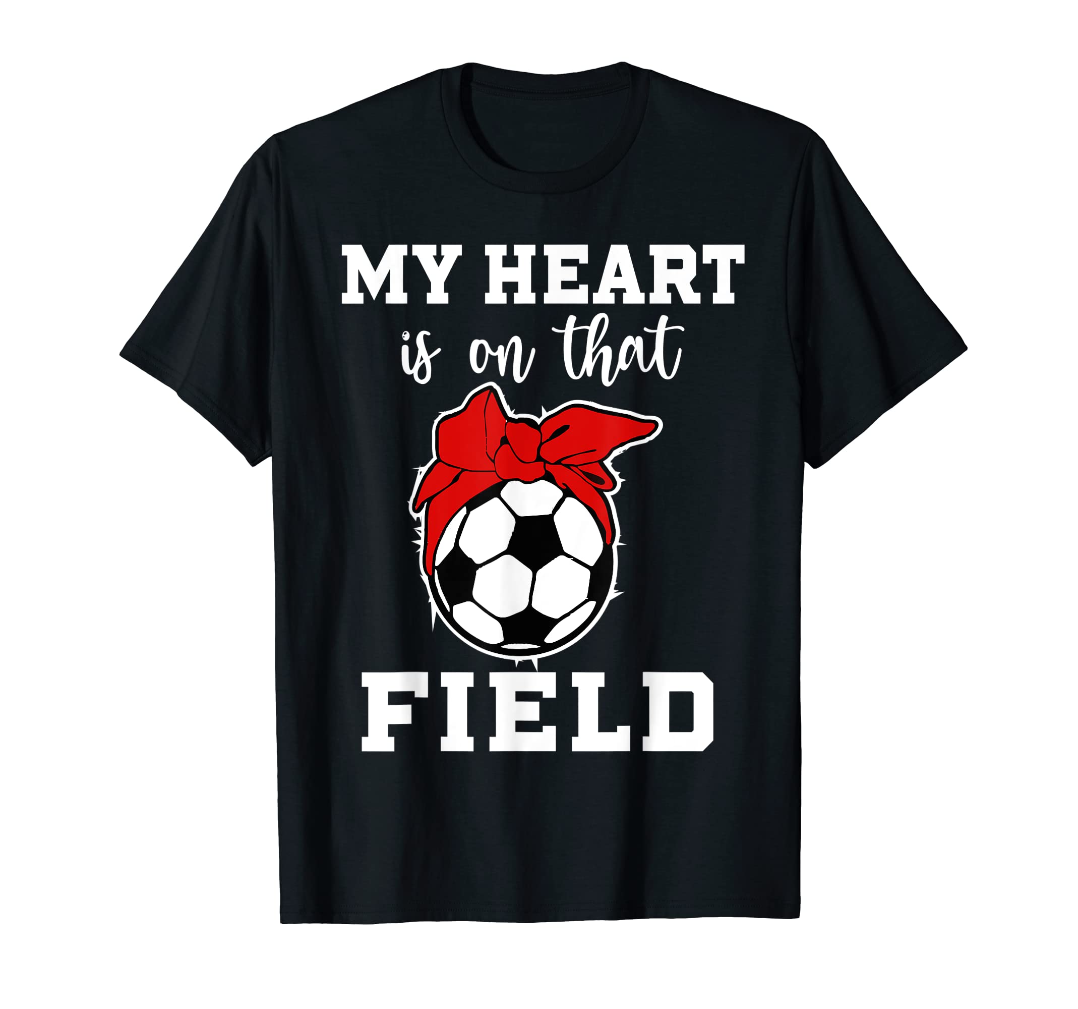 Leopard My Heart Is That Field Soccer T-Shirt - Minimalist Print Unisex