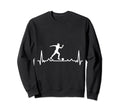 Soccer Heartbeat And Player Soccer Sweatshirt - Graphic Print for Adults