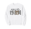 Soccer Mama Leopard Soccer Mom Game Sweatshirt - Minimalist Print Unisex