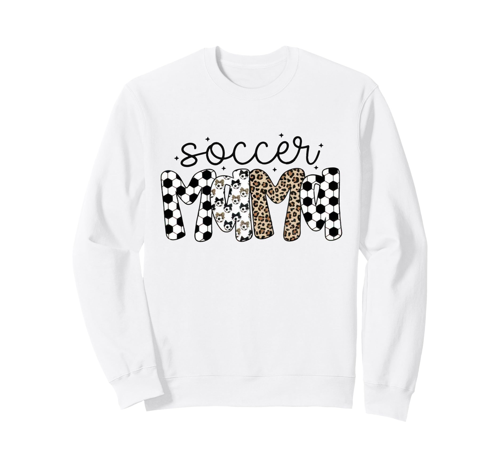 Soccer Mama Leopard Soccer Mom Game Sweatshirt - Minimalist Print Unisex