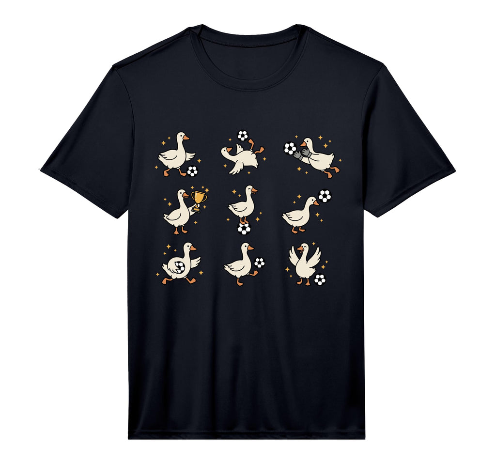 Silly Goose Playing Soccer Goalie Funny T-Shirt - Novelty Apparel Unisex