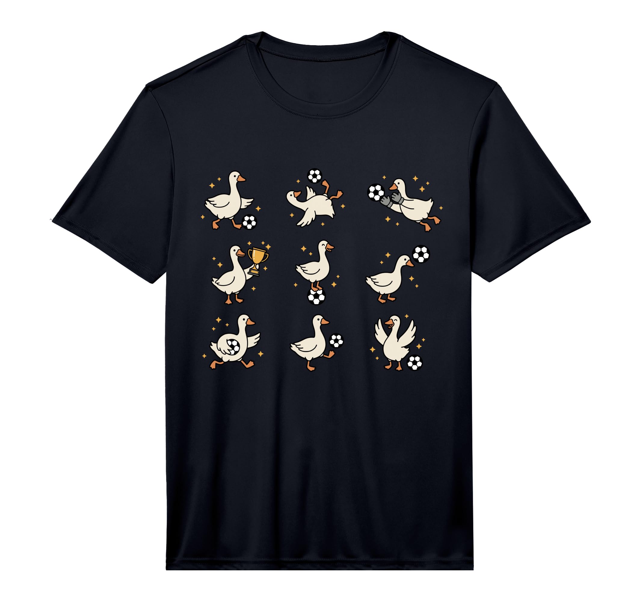 Silly Goose Playing Soccer Goalie Funny T-Shirt - Novelty Apparel Unisex