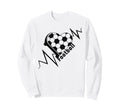 Love Football Heartbeat Soccer Pulse Sweatshirt - Aesthetic Graphic Unisex