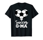 Soccer G Ma Funny Soccer Heart Grandma G T-Shirt - Novelty Apparel Unisex