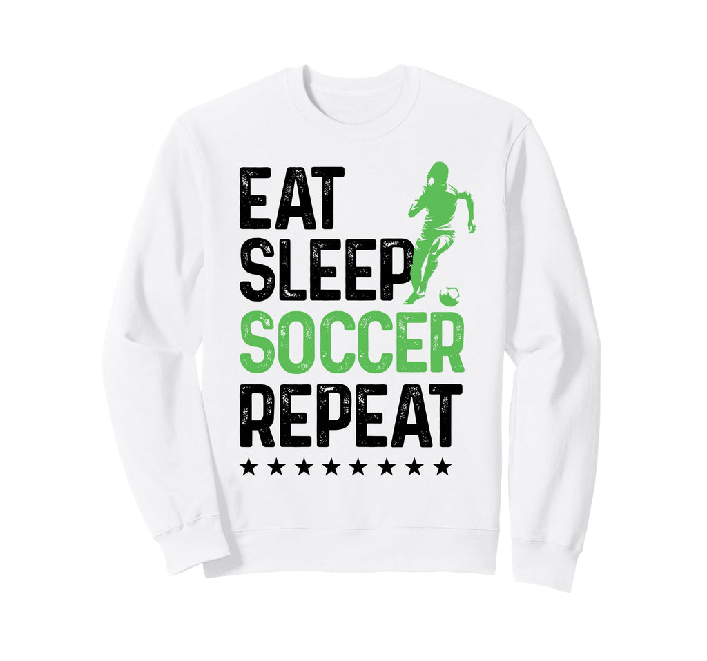 Eat Sleep Soccer Repeat Soccer Sweatshirt - Streetwear Style for Adults