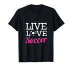 Soccer Love Soccer Short Sleeve Soccer T-Shirt - Trendy Graphic for Adults