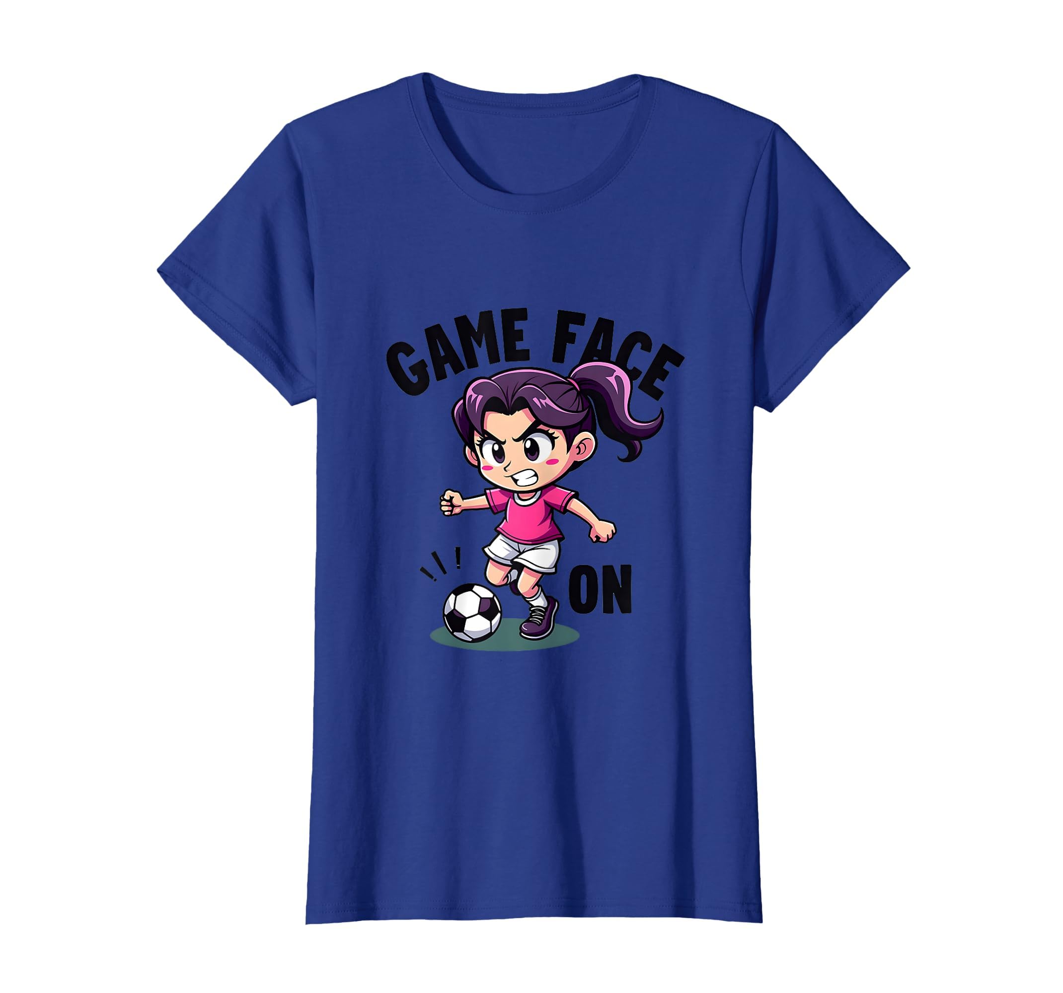 Game Face Soccer T-Shirt - Custom Art Print for Adults