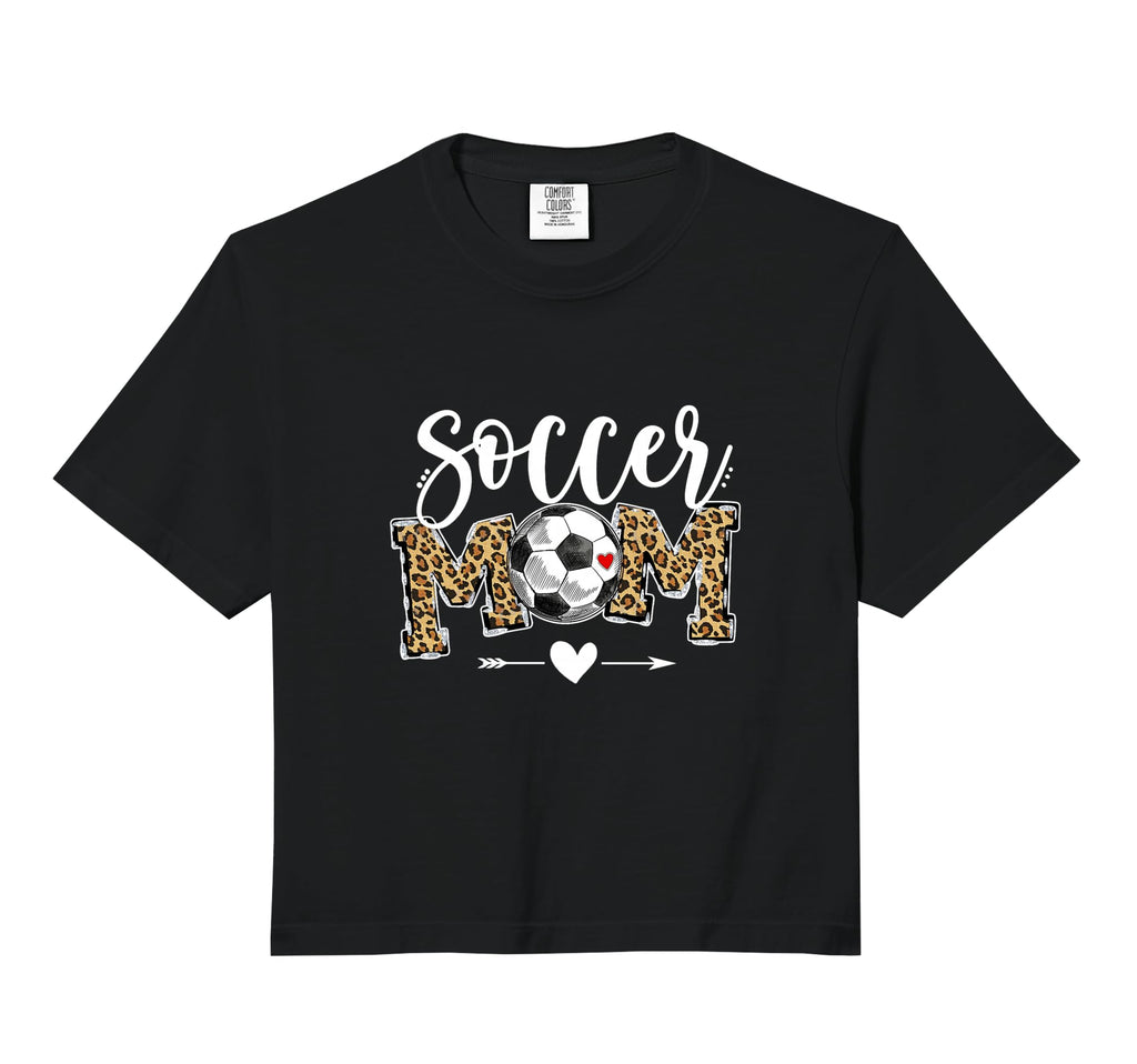 Soccer Mom Leopard Funny Soccer Mom T-Shirt - Minimalist Print for Adults