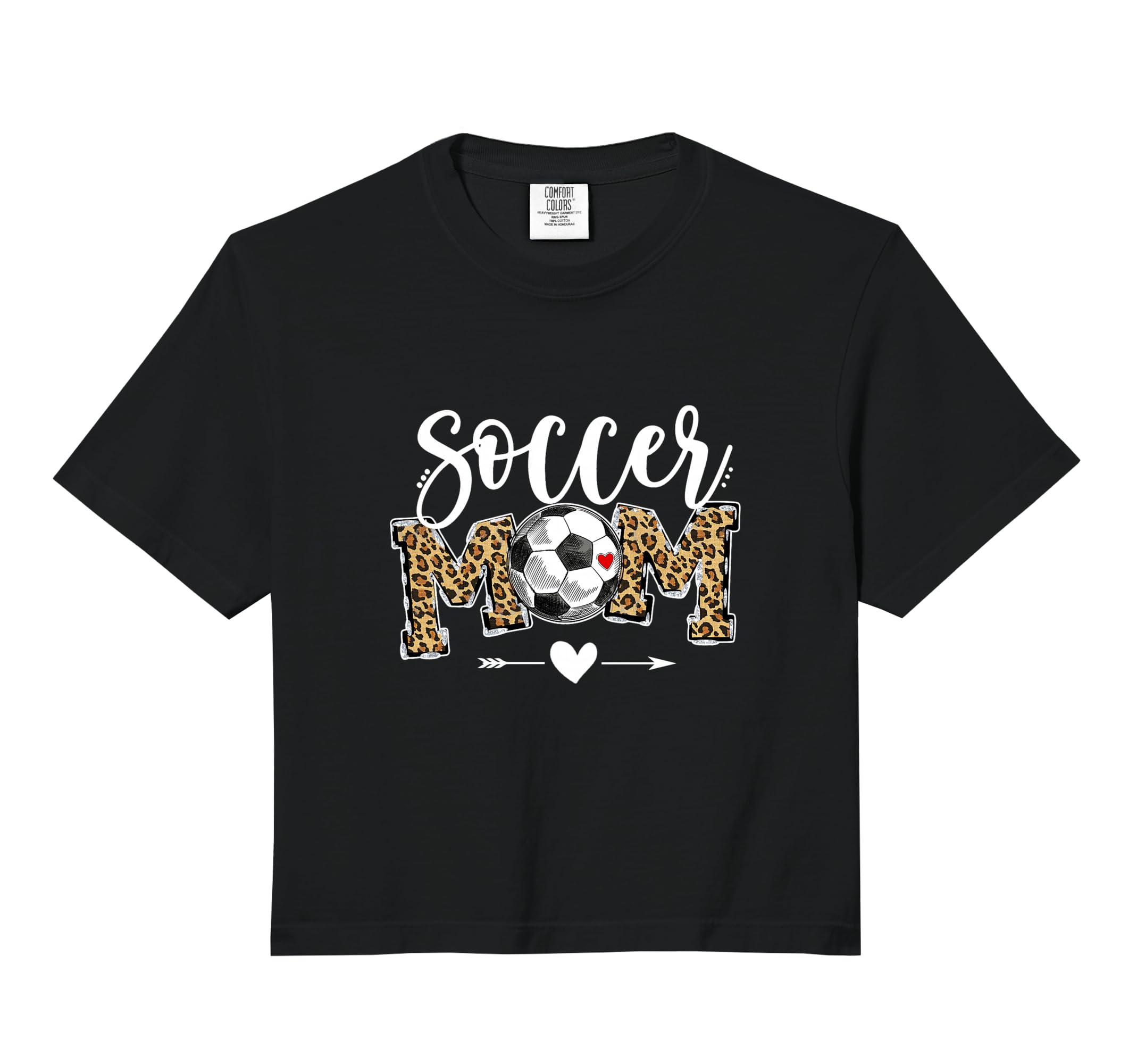 Soccer Mom Leopard Funny Soccer Mom T-Shirt - Minimalist Print for Adults