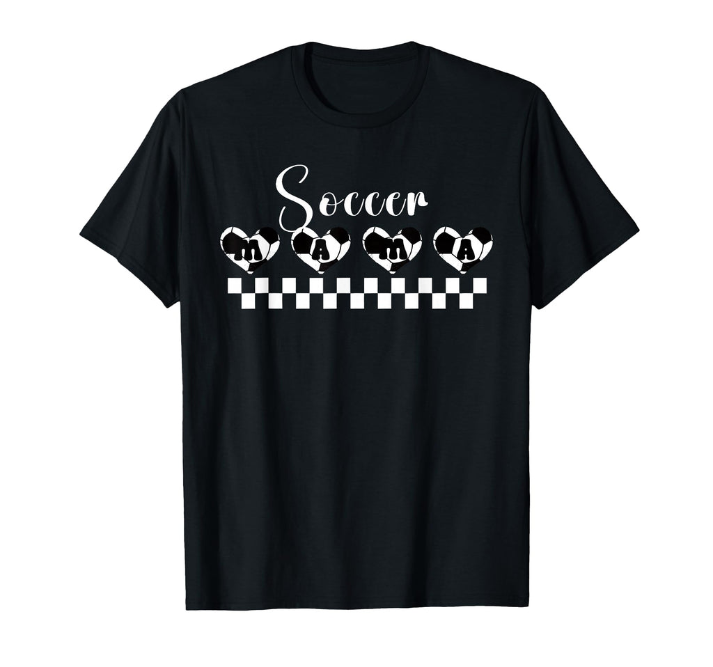Soccer Mom Mama Heart Ball Sports Mom T-Shirt - Unique Graphic Men Women