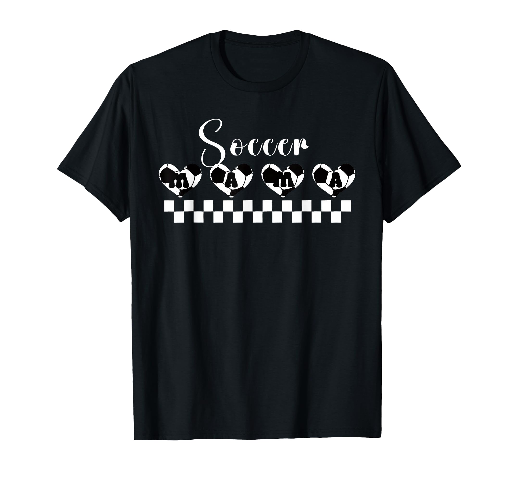 Soccer Mom Mama Heart Ball Sports Mom T-Shirt - Unique Graphic Men Women