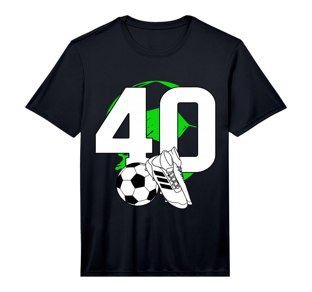 Mens 40Th Birthday Soccer Player T-Shirt - Streetwear Style for Adults