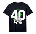 Mens 40Th Birthday Soccer Player T-Shirt - Streetwear Style for Adults
