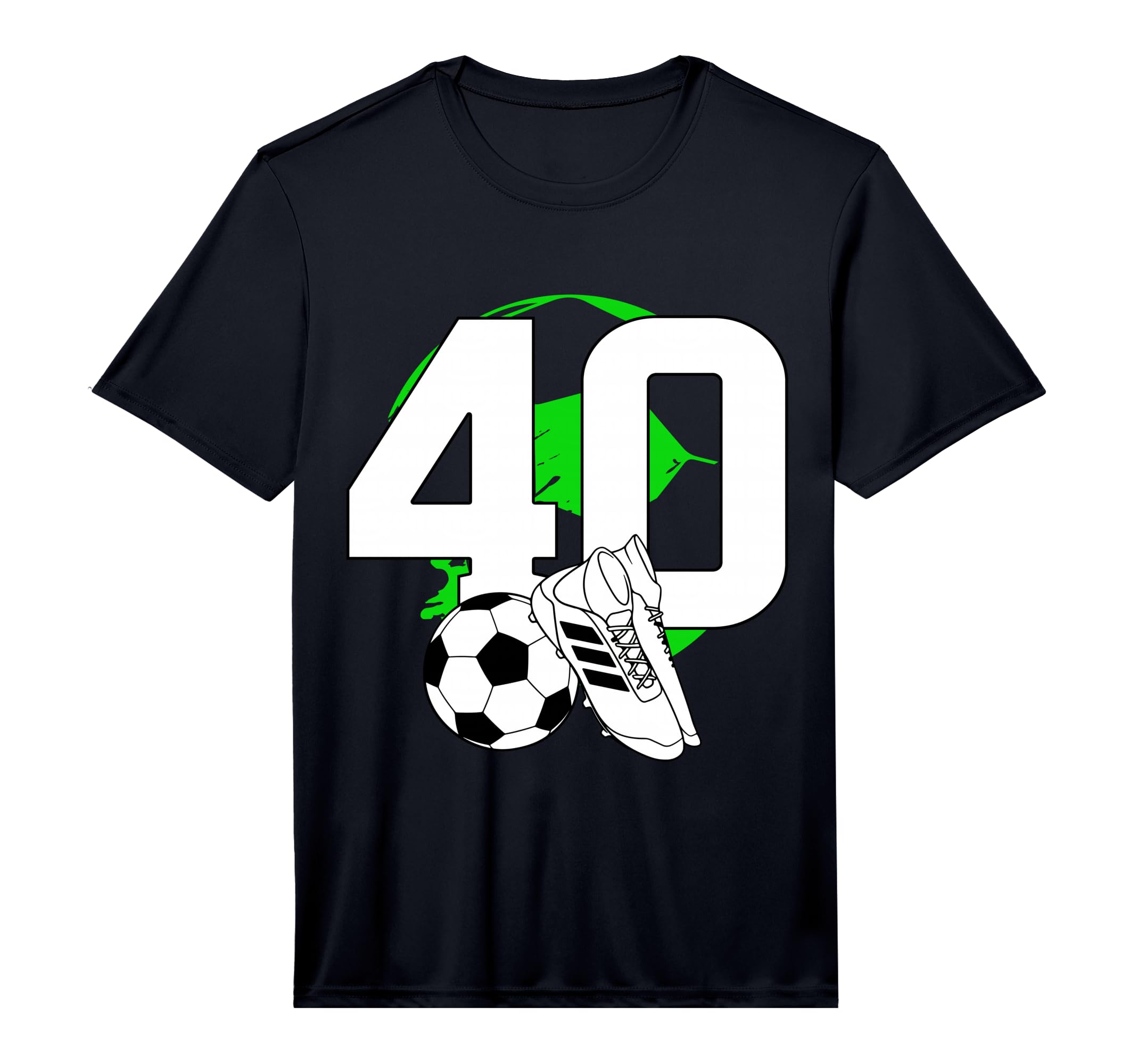 Mens 40Th Birthday Soccer Player T-Shirt - Streetwear Style for Adults