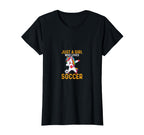 Funny Sport Who Loves Soccer T-Shirt - Minimalist Print for Adults