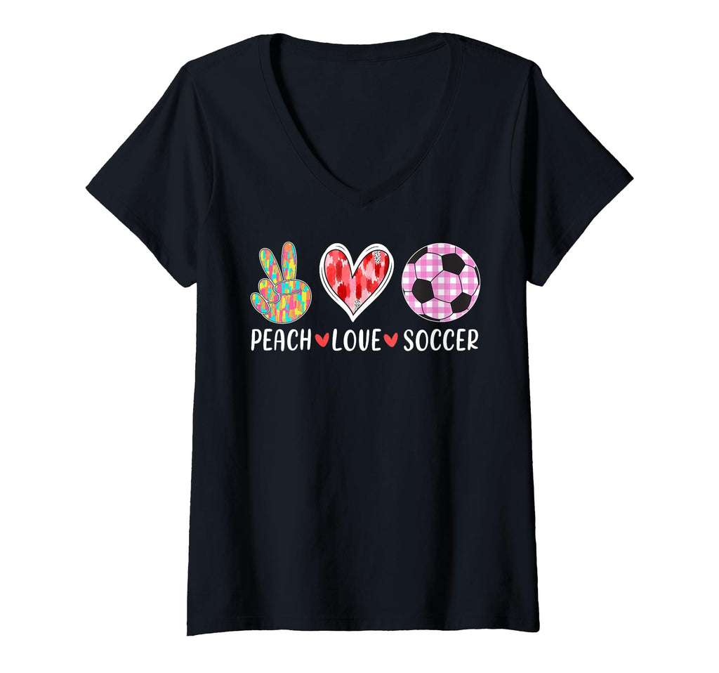 Peach Love Soccer Peace Heart Gift Play Hoodie - Unique Graphic for Adults