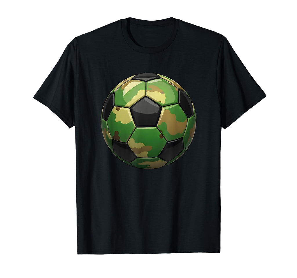 Soccer Ball Camouflage Soccer T-Shirt - Casual Everyday Wear Men Women