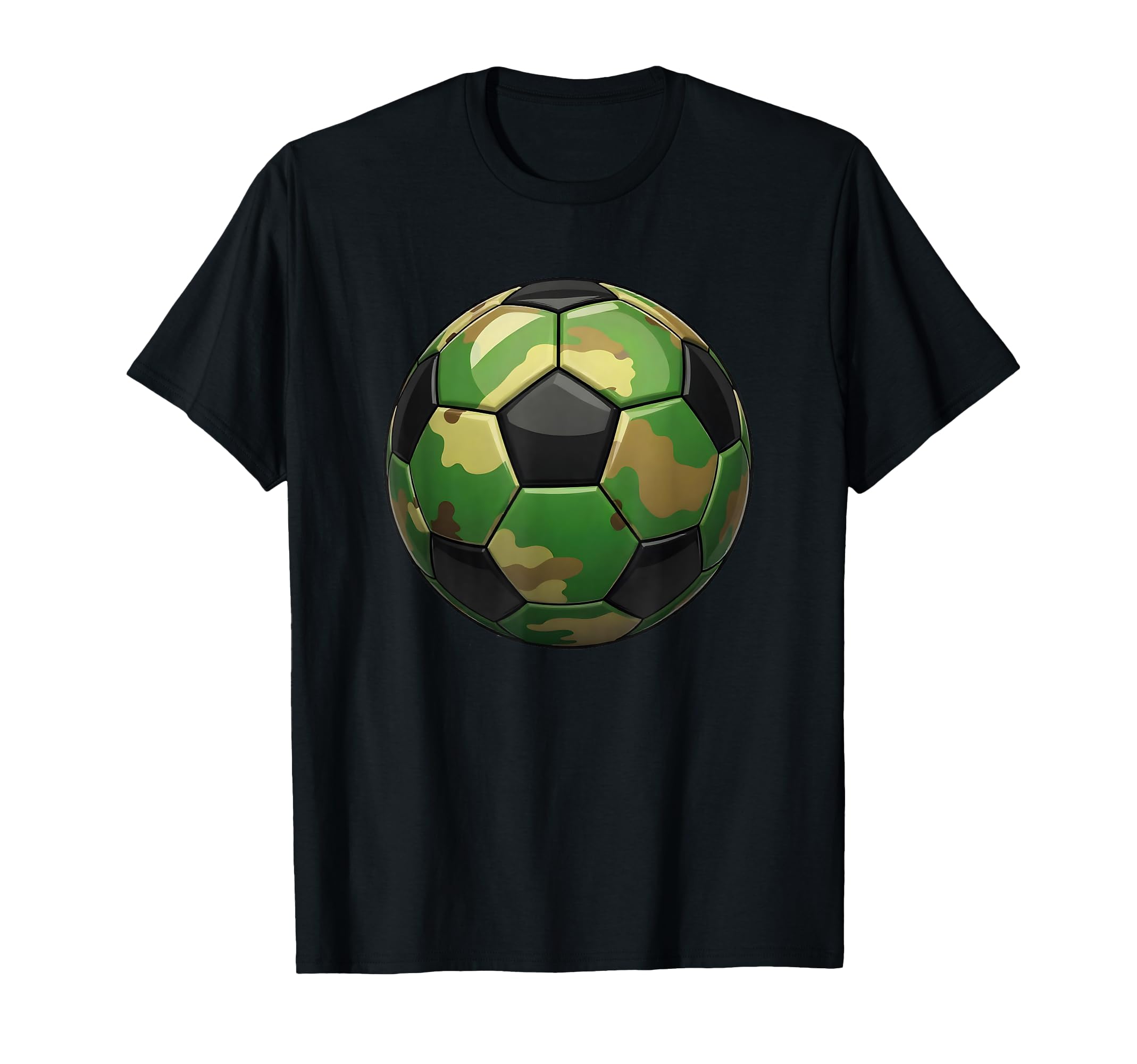 Soccer Ball Camouflage Soccer T-Shirt - Casual Everyday Wear Men Women