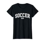 Soccer Mom Funny Athletic Lettering T-Shirt - Graphic Print for Adults