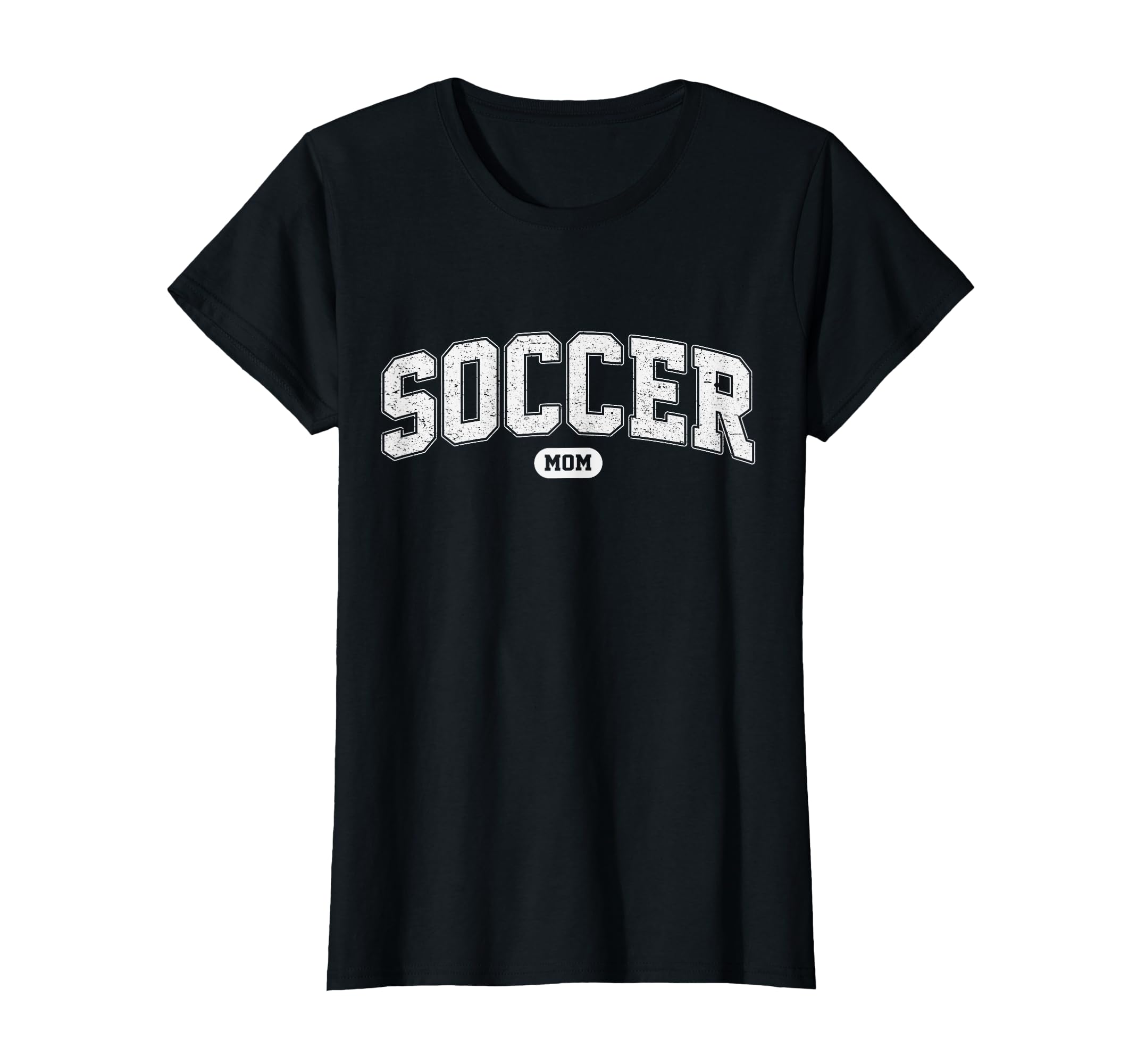 Soccer Mom Funny Athletic Lettering T-Shirt - Graphic Print for Adults