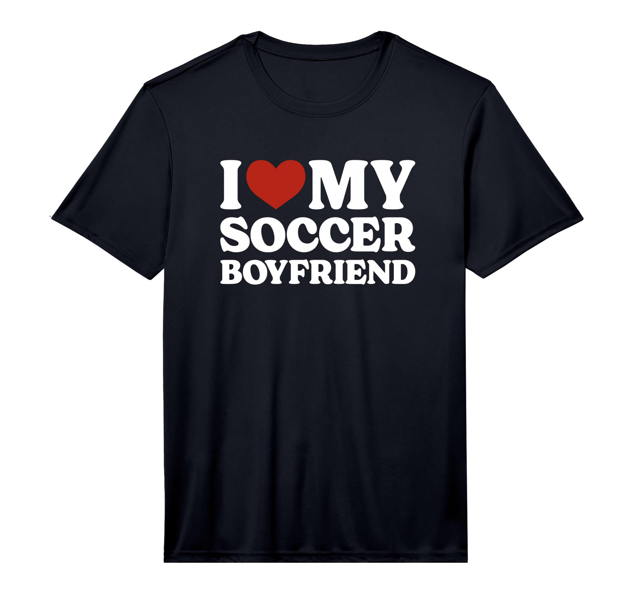 I Love My Soccer Boyfriend Soccer T-Shirt - Minimalist Print Men Women