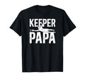 Soccer Keeper Papa Soccer Goalie T-Shirt - Casual Everyday Wear Men Women