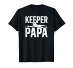 Soccer Keeper Papa Soccer Goalie T-Shirt - Casual Everyday Wear Men Women