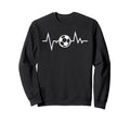 Soccer Sports Funny Soccer Heartbeat Sweatshirt - Unique Graphic Unisex