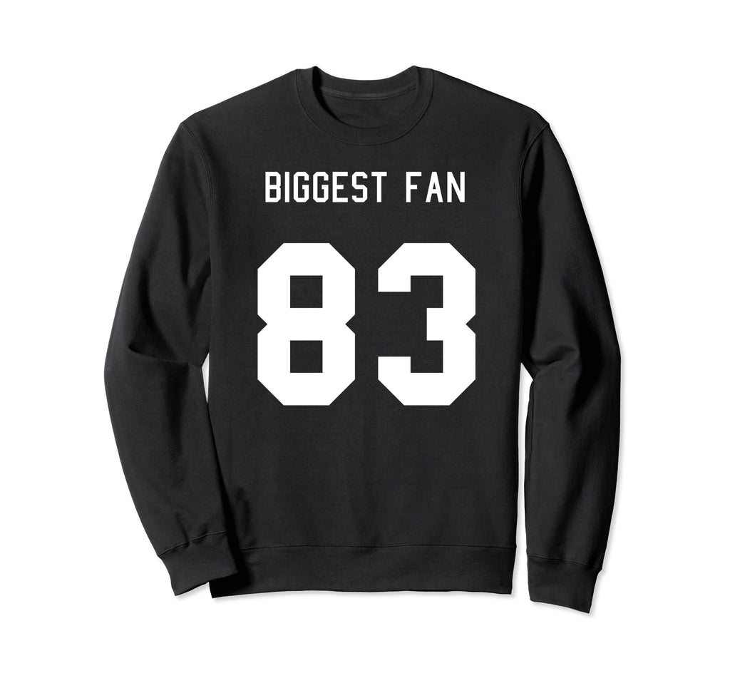 Number 83 Biggest Fan Sport Sweatshirt - Aesthetic Graphic Men Women