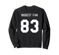 Number 83 Biggest Fan Sport Sweatshirt - Aesthetic Graphic Men Women
