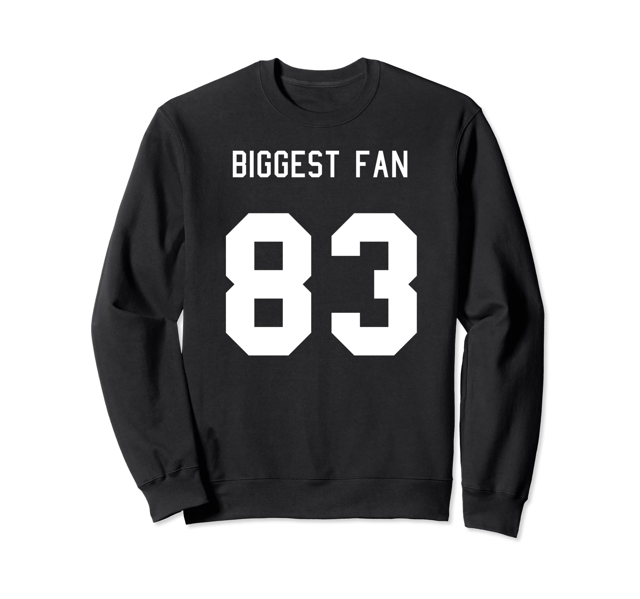 Number 83 Biggest Fan Sport Sweatshirt - Aesthetic Graphic Men Women