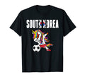 Dabbing Unicorn South Korea Soccer Fans T-Shirt - Trendy Graphic Unisex