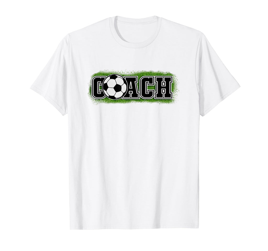 That Says Word Coach Soccer Ball T-Shirt - Casual Everyday Wear Unisex