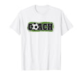That Says Word Coach Soccer Ball T-Shirt - Casual Everyday Wear Unisex