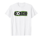 That Says Word Coach Soccer Ball T-Shirt - Casual Everyday Wear Unisex