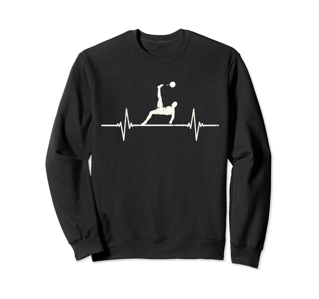 Soccer Player Heartbeat Goalie Sweatshirt - Novelty Apparel Unisex