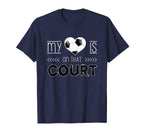 Soccer My Heart Is That Court T-Shirt - Minimalist Print for Adults