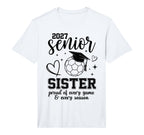 2027 Senior Soccer Sister Proud T-Shirt - Custom Art Print for Adults