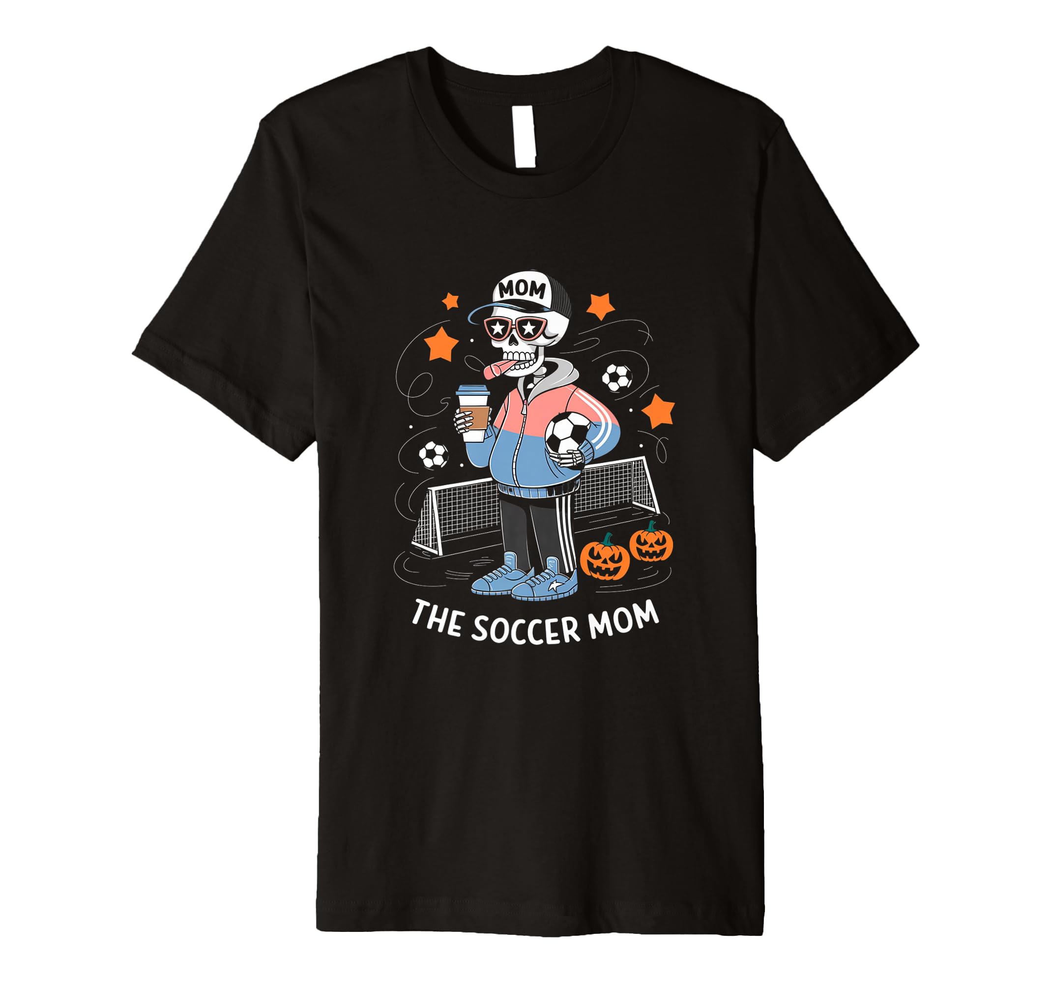 Soccer Mom Skeletton Halloween Soccer T-Shirt - Minimalist Print Unisex